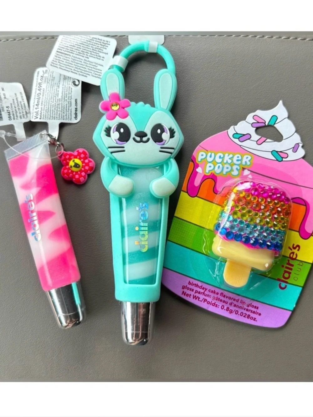 NWT, Claire's, Lip Gloss Set of 3